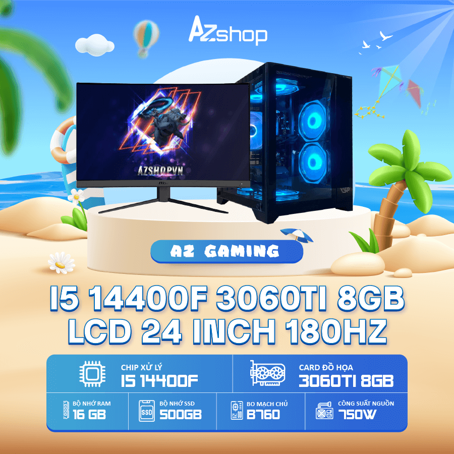 📣 𝐂𝐚𝐬𝐞 𝐀𝐳𝐆𝐚𝐦𝐞𝐫 𝐢𝟓 𝟏4𝟒𝟎𝟎𝐅 V𝐆𝐀 3060Ti 8gb &LCD 24 inch ASUS TUF 180HZ !