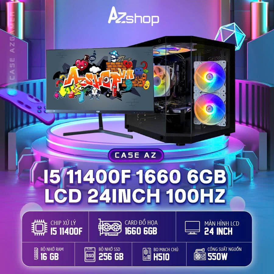 🔊𝐂𝐚𝐬𝐞 𝐀𝐳𝐆𝐚𝐦𝐞𝐫 𝐢5 𝟏14𝟎0𝐅  1660 6GB  & LCD 24 inch 100HZ  !