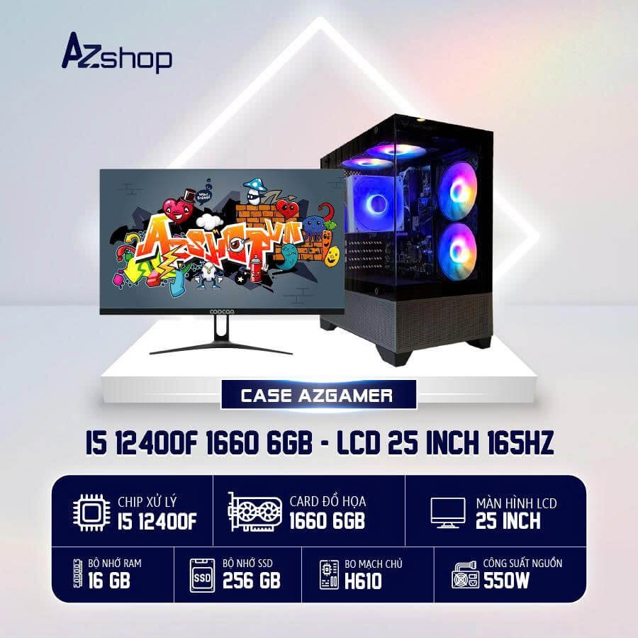 🔊𝐂𝐚𝐬𝐞 𝐀𝐳𝐆𝐚𝐦𝐞𝐫 𝐢5 𝟏24𝟎0𝐅 1660 6gb  & LCD 25 INCH 165 HZ !