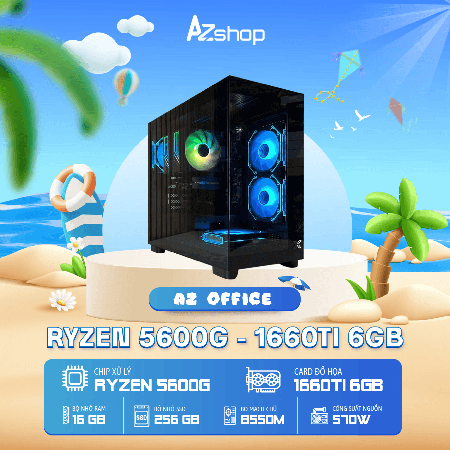 𝐂𝐚𝐬𝐞 𝐀𝐳𝐆𝐚𝐦𝐞𝐫 AMD Ryzen 5600G  1660Ti 6GB Ram 16GB !