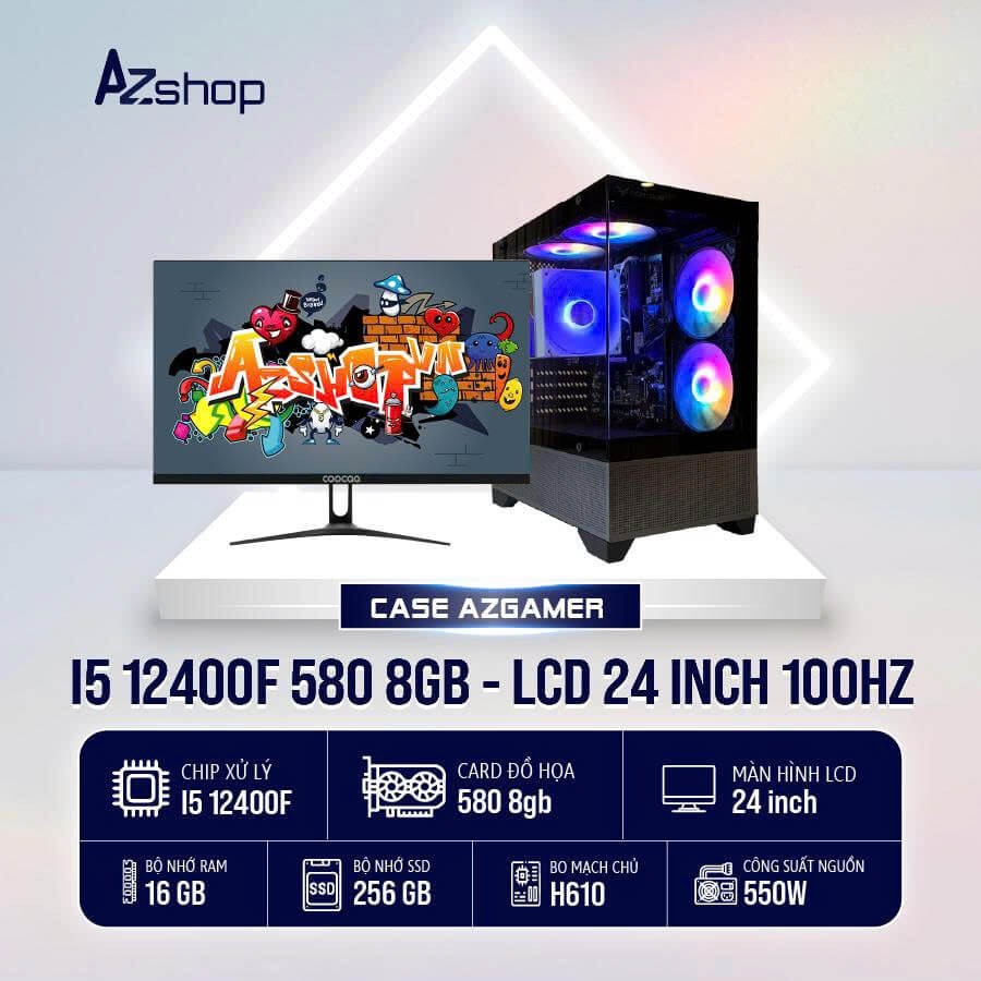 🔊𝐂𝐚𝐬𝐞 𝐀𝐳𝐆𝐚𝐦𝐞𝐫 𝐢5 𝟏24𝟎0𝐅 580 8GB  & LCD 24 INCH 100 HZ !