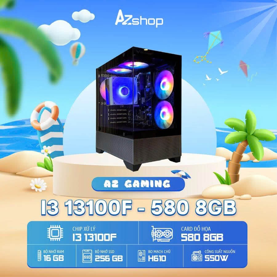 🔊𝐂𝐚𝐬𝐞 𝐀𝐳𝐆𝐚𝐦𝐞𝐫 𝐢𝟑 𝟏3𝟏𝟎0𝐅  580 8GB Ram 16gb chưa 𝐋𝐂𝐃 !