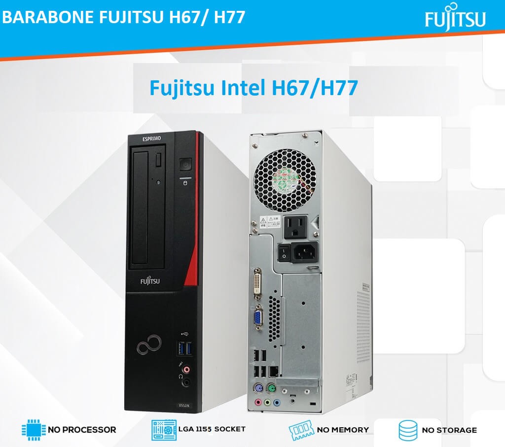 Máy bộ Fujitsu intel H67/H77  I3, chưa bao gồm màn hình.
