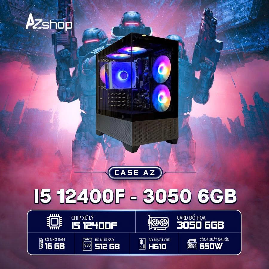📣Case Azgamer B760 i5 12400F VGA 3050 6gb !