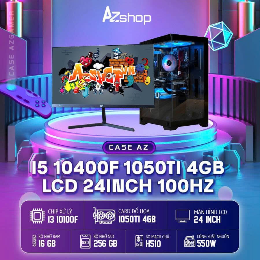 🔊𝐂𝐚𝐬𝐞 𝐀𝐳𝐆𝐚𝐦𝐞𝐫 𝐢5 𝟏0400F 1050 Ti 4gb & LCD 24 inch 100HZ !