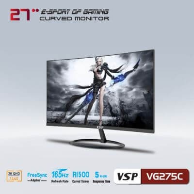 Màn hình Cong VSP 27inch 2K eSport Gaming VG275C