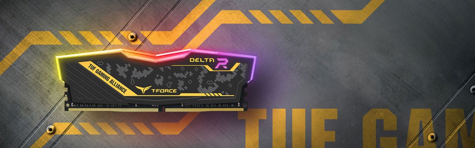 Ram DDR4 Team 8G/3200 T-Force Delta TUF Gaming Alliance (TF9D48G3200HC16CBK)