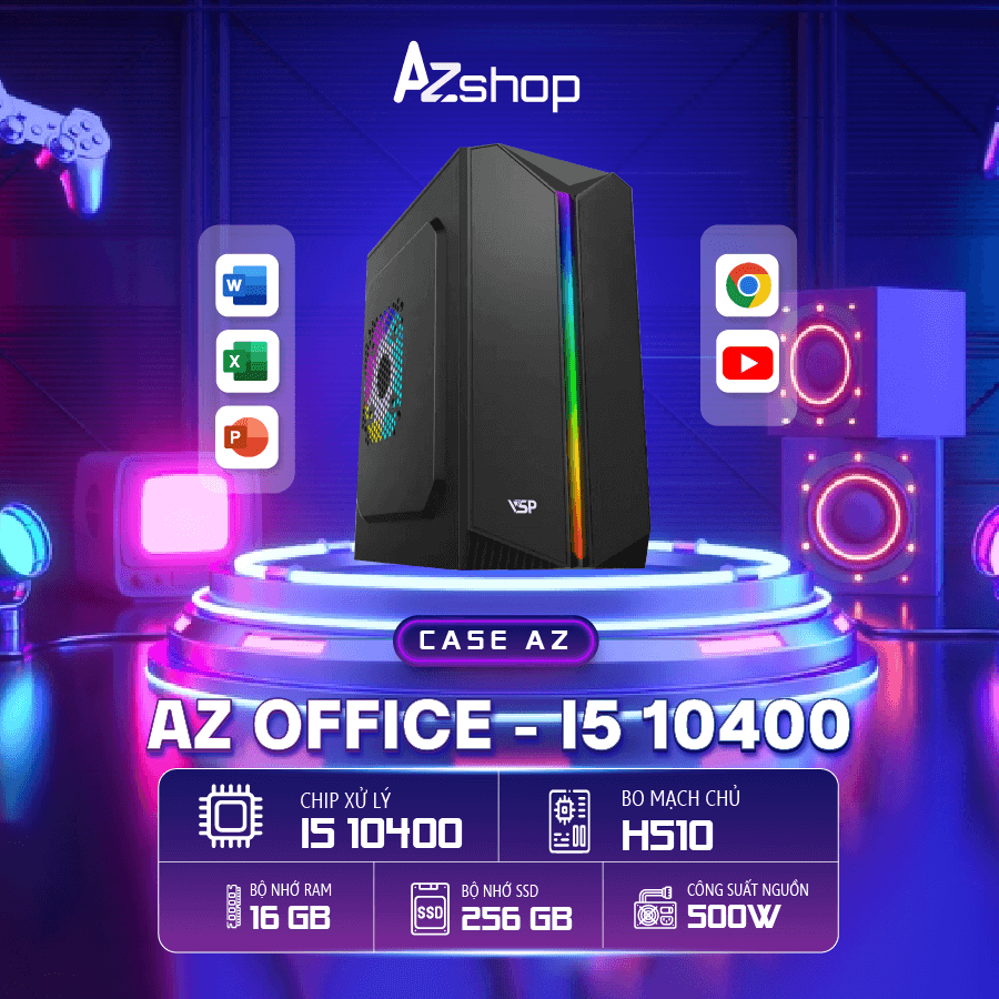 Case AZ OFFICE  Thế hế 10  I5 10400 chưa kèm LCD !