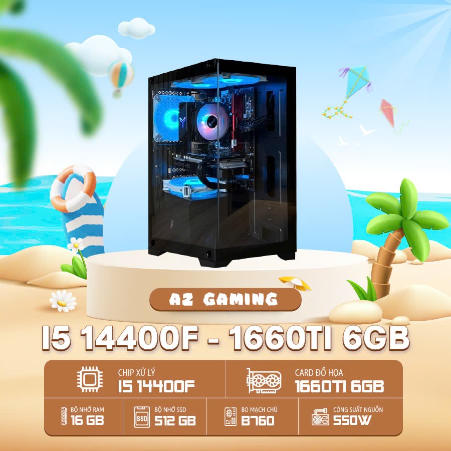 📣 𝐂𝐚𝐬𝐞 𝐀𝐳𝐆𝐚𝐦𝐞𝐫 𝐢𝟓 𝟏4𝟒𝟎𝟎𝐅 V𝐆𝐀 1660 Ti 6GB 𝐜𝐡𝐮̛𝐚 bao gồm màn hinh 𝐋𝐂𝐃 !