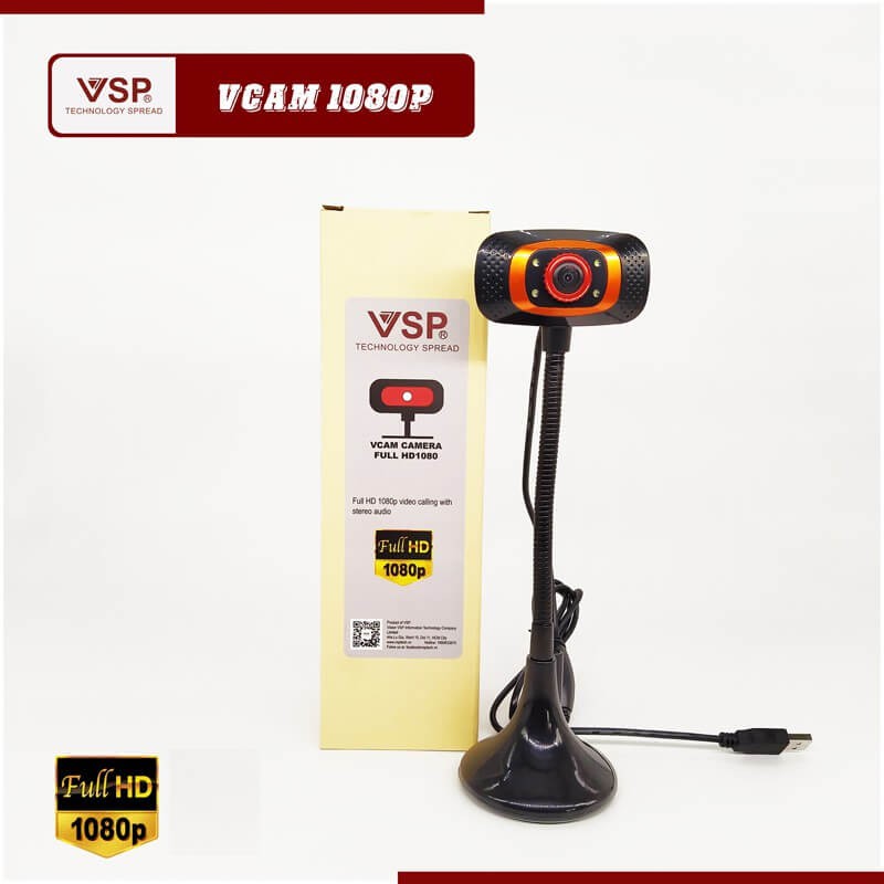 Webcam VSP 1080p FullHD / Chân Cao / Có Đèn