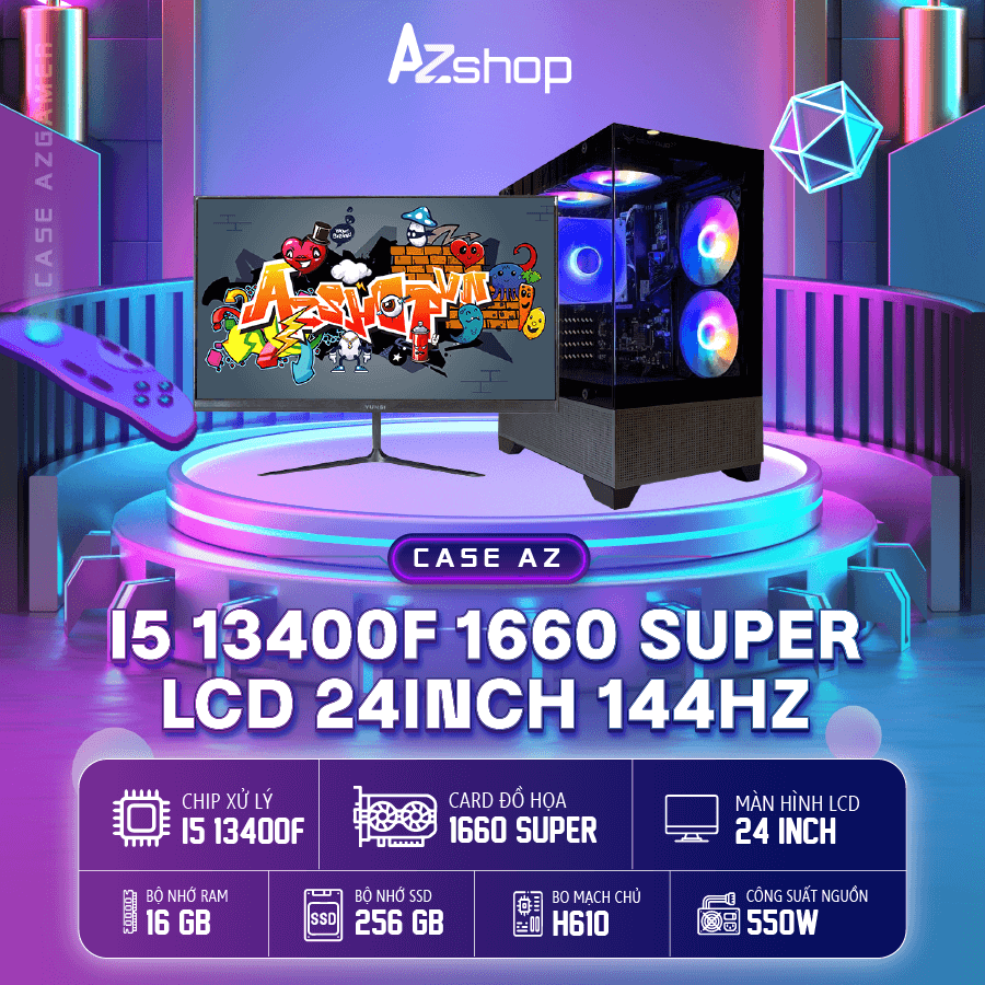 ***𝐂𝐚𝐬𝐞 𝐀𝐳𝐆𝐚𝐦𝐞𝐫 𝐢5 𝟏34𝟎𝟎𝐅 𝟏𝟔𝟔𝟎 super  Ram 16GB & LCD 24 inch 144HZ !