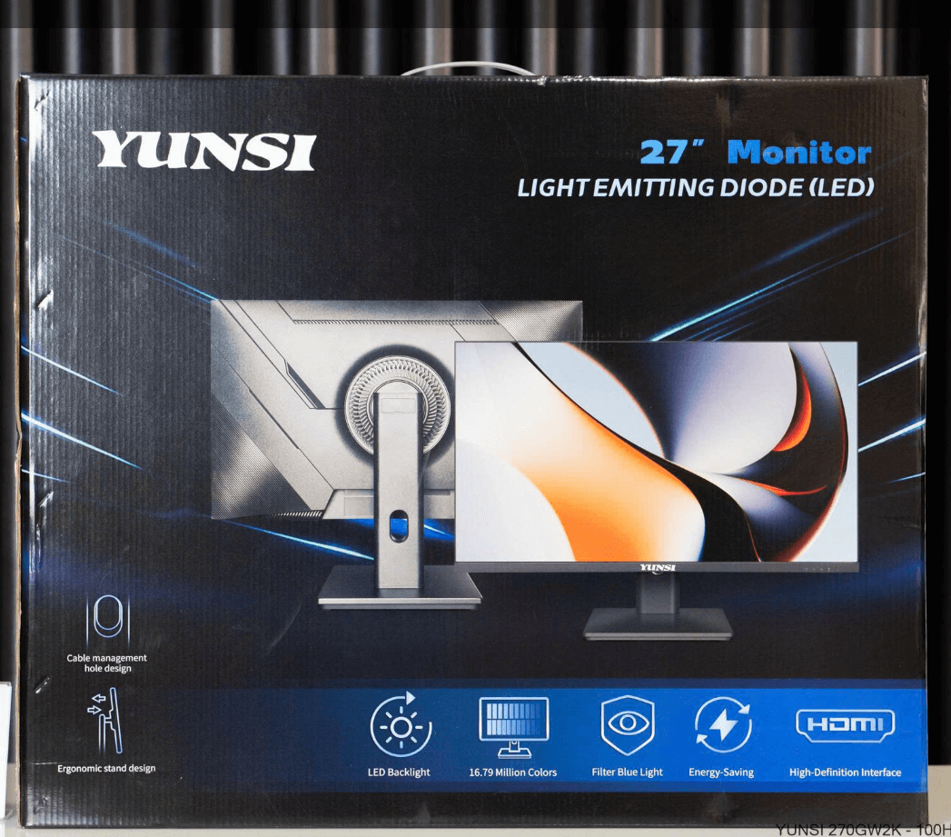 Màn hình Yunsi Y270GW2K (27", 100Hz, 2K, IPS, DP, HDMI) - Màu Đen