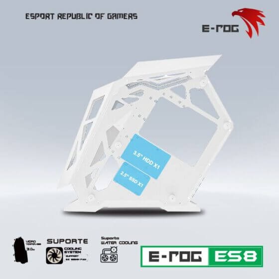 Thùng Case VSP E-ROG ES8 White - Không Fan