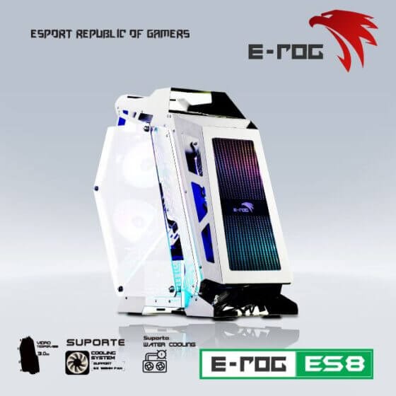 Thùng Case VSP E-ROG ES8 White - Không Fan