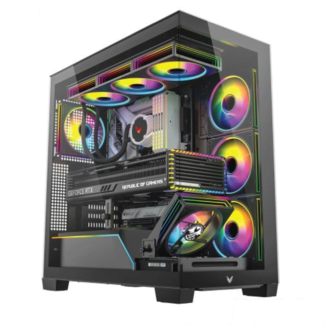Thùng máy Case VSP Gaming X90 - Đen - Không Fan