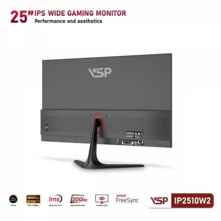 Màn hình máy tính - LCD 25'' VSP FAST IP2510W2 PHẲNG 200Hz ĐEN NEW BH 36 tháng