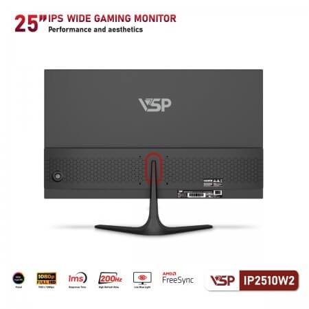 Màn hình máy tính - LCD 25'' VSP FAST IP2510W2 PHẲNG 200Hz ĐEN NEW BH 36 tháng