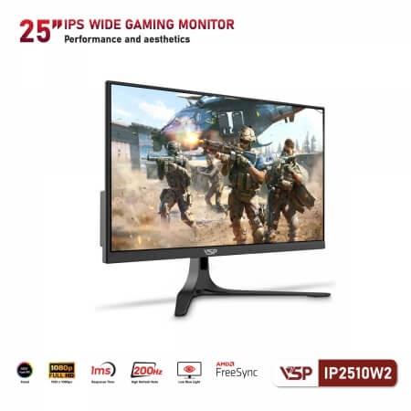 Màn hình máy tính - LCD 25'' VSP FAST IP2510W2 PHẲNG 200Hz ĐEN NEW BH 36 tháng