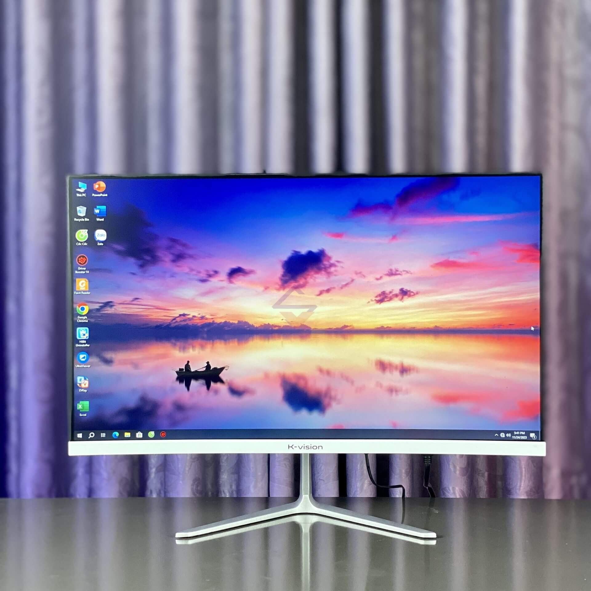 Màn hình LCD K-Vision 24′ Full viền 120Hz ( trắng)