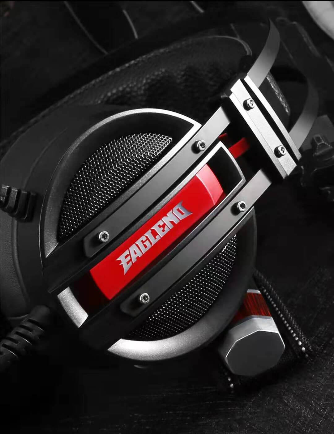 HeadPhone Eaglend F2ENC ( Noise Reduction - Black red) chính hãng