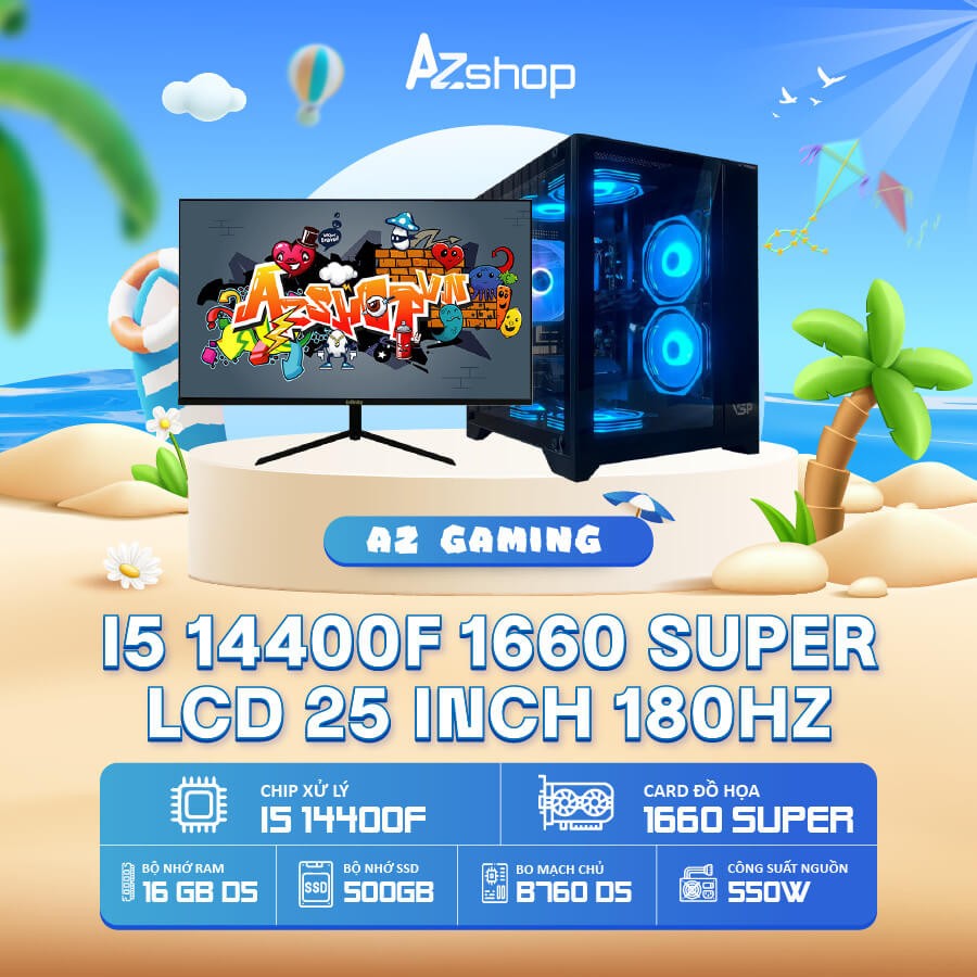 📣 𝐂𝐚𝐬𝐞 𝐀𝐳𝐆𝐚𝐦𝐞𝐫 𝐢𝟓 𝟏4𝟒𝟎𝟎𝐅 V𝐆𝐀 1660 Super 6Gb& LCD 25 INCH 180HZ 1MS !