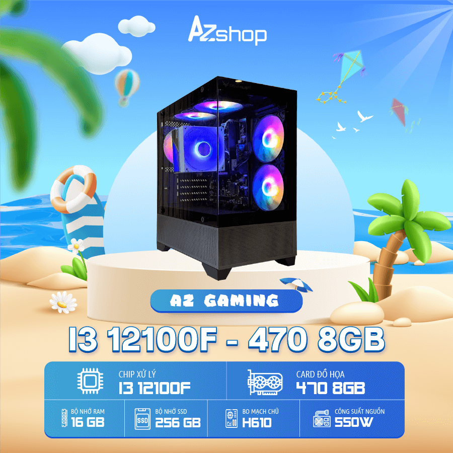 🔊𝐂𝐚𝐬𝐞 𝐀𝐳𝐆𝐚𝐦𝐞𝐫 𝐢𝟑 𝟏2𝟏𝟎0𝐅 470 8GB  Ram 16gb chưa 𝐋𝐂𝐃 !