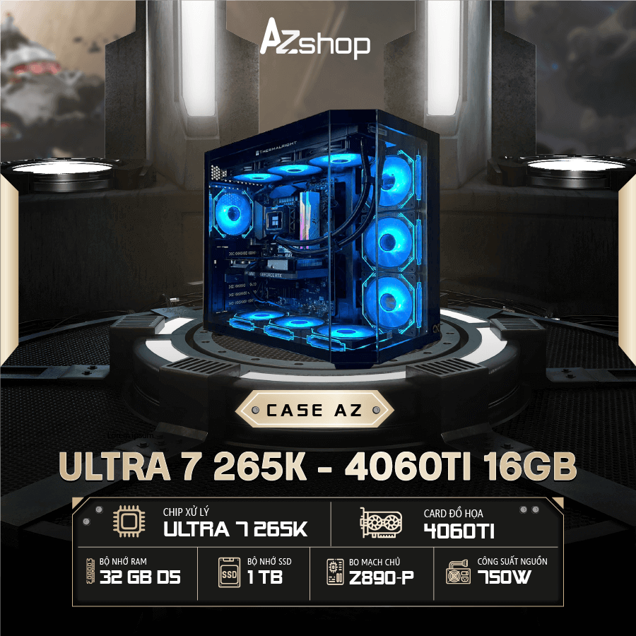 🔊Case Azgamer CPU Ultra 7 265K 4060TI 16GB !