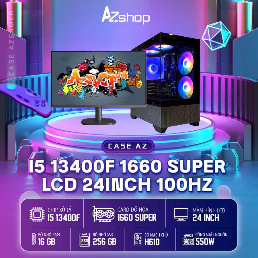 ***𝐂𝐚𝐬𝐞 𝐀𝐳𝐆𝐚𝐦𝐞𝐫 𝐢5 𝟏34𝟎𝟎𝐅 𝟏𝟔𝟔𝟎super Ram 16GB & LCD 24 inch 100HZ !