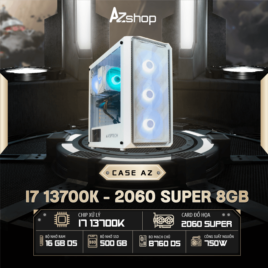 🔊𝐂𝐚𝐬𝐞 𝐀𝐳𝐆𝐚𝐦𝐞𝐫 𝐢7 𝟏37𝟎0K  2060 Super 8GB  16GB DDR5 chưa 𝐋𝐂𝐃 !