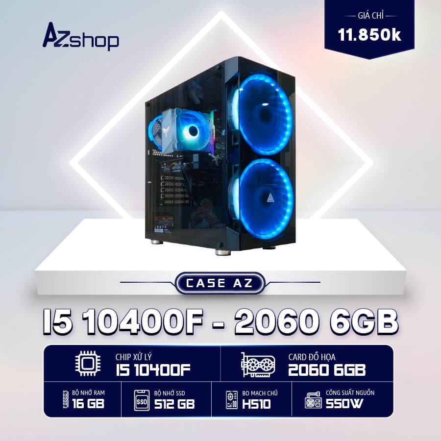 🔊𝐂𝐚𝐬𝐞 𝐀𝐙𝐠𝐚𝐦𝐞𝐫 𝐢𝟓 10𝟒𝟎𝟎𝐅  2060 6Gb  New chưa LCD !
