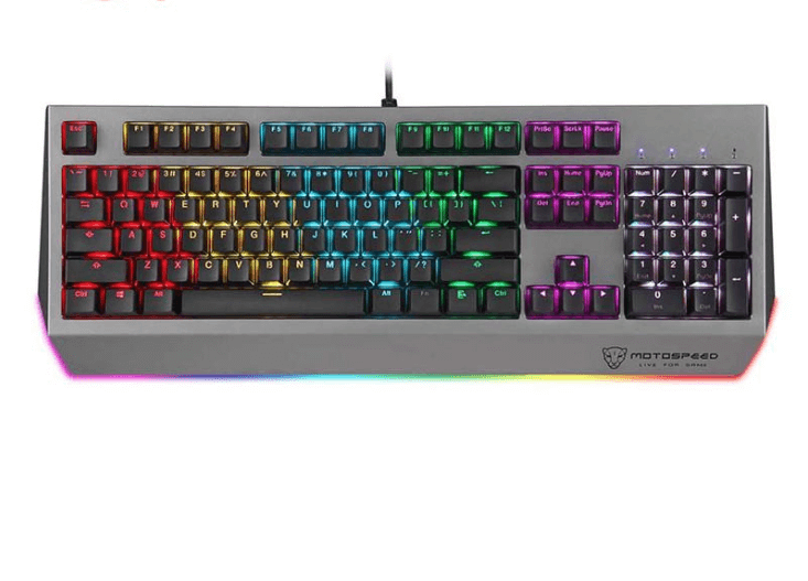 Bàn phím cơ game thủ Motospeed CK99 Gaming Keyboard LED Rainbow chống nước