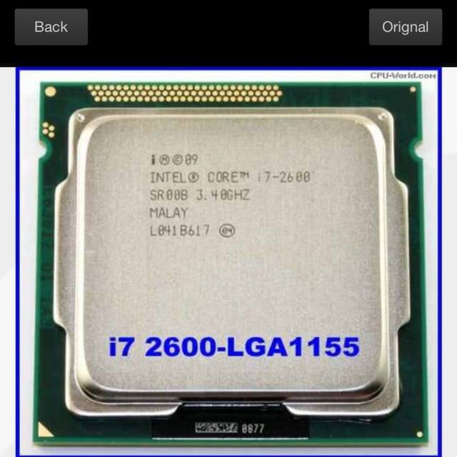 CPU Intel Core I7 2600 hàng Tray chưa bao gồm Fan