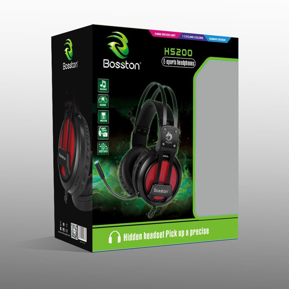 Headphone Gaming Bosston HS200 LED Fullbox BẢO HÀNH 12 THÁNG